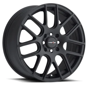 Vision Wheel Street Designs – 426 CROSS – Black – 15″x6.5″ 38mm – All weather Wheels – 426H5603MB38